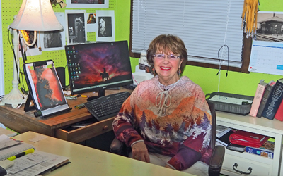 Rosanne and some of her books.