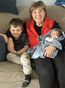 Stockings hung from mantle