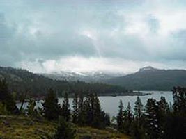 Lake Tahoe and mountains